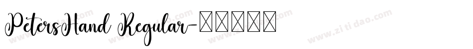 PetersHand Regular字体转换